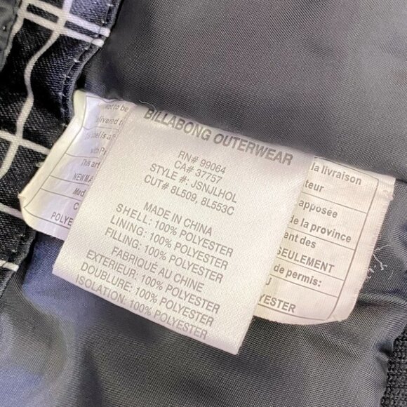 Billabong Altyr Winter Ski Snowboard Coat Black & White Lines S - Picture 4 of 16